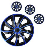 Poklice pro NissanQuad 16&quot; Blue &amp; Black 4ks