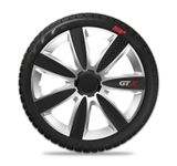 Poklice na kola pro Ford GTX Carbon 16&quot; Black &amp; Silver 4ks