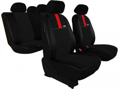 Autopotahy pro Honda Jazz (III) 2013-2020 GT8 - černo-červené 2+3