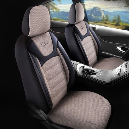 Autopotahy pro Hyundai i30 (II) 2012-2017 PRESTIGE_Béžové 2+3