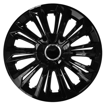 Poklice na kola pro Audi Strong 15" Black lak. 4ks