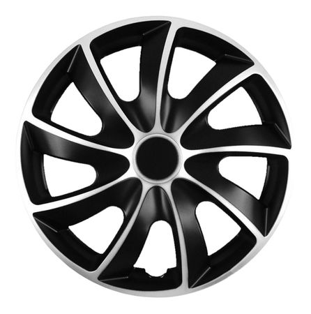 Poklice na kola pro Chevrolet Quad 16" Black & Silver 4ks