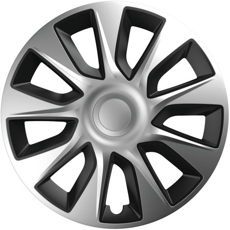 Poklice na kola pro Chevrolet Stratos 16'' Silver & Black 4ks set