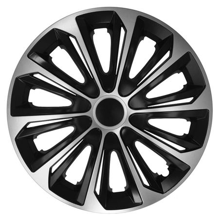 Poklice na kola pro Chevrolet Strong 15" Silver & Black 4ks