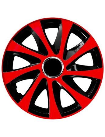 Poklice na kola pro Audi DRIFT extra red/black 15" 4ks set