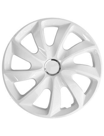 Poklice na kola pro Audi STIG White 15" 4ks set